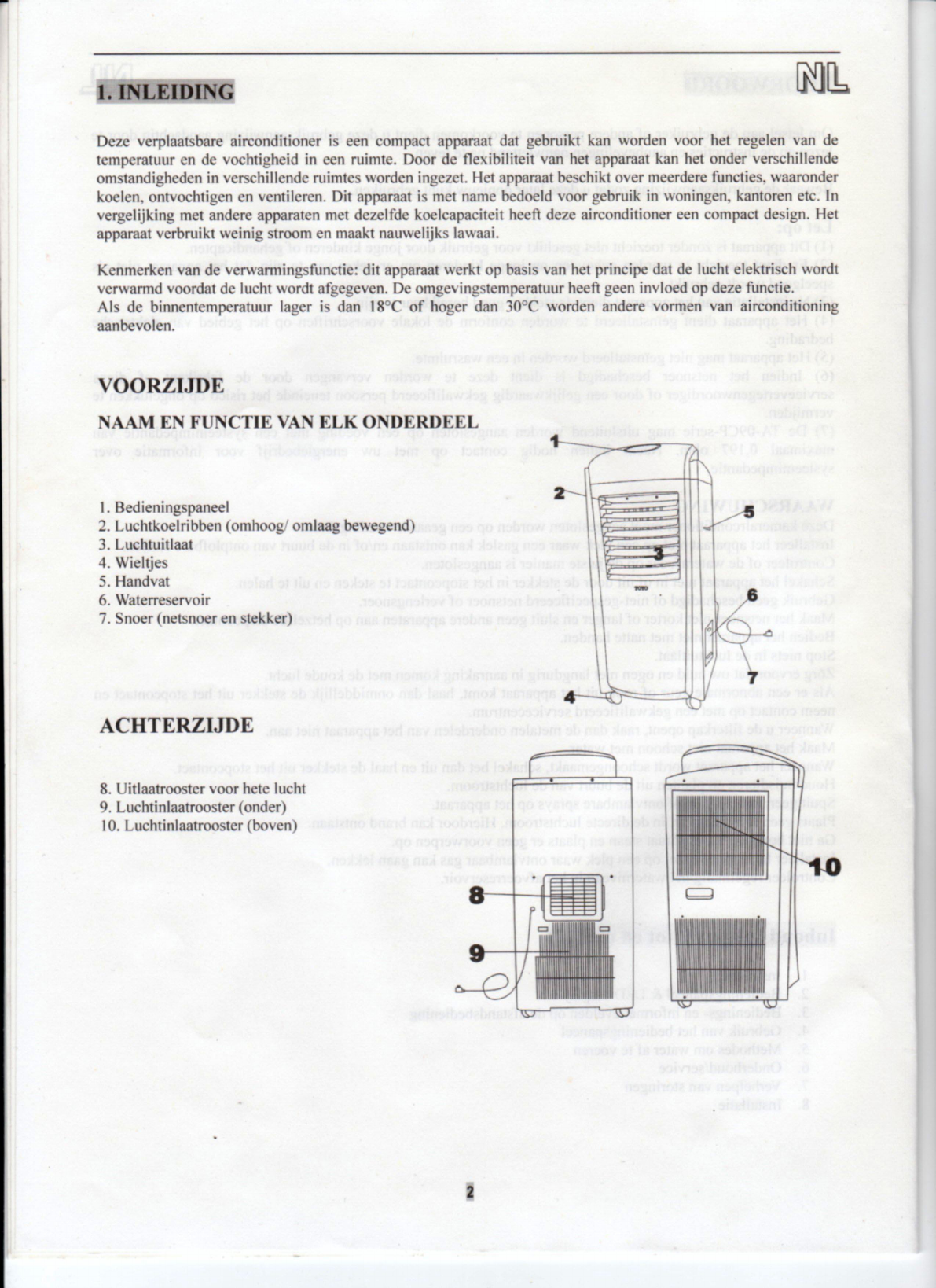 toyo cool air conditioner manual